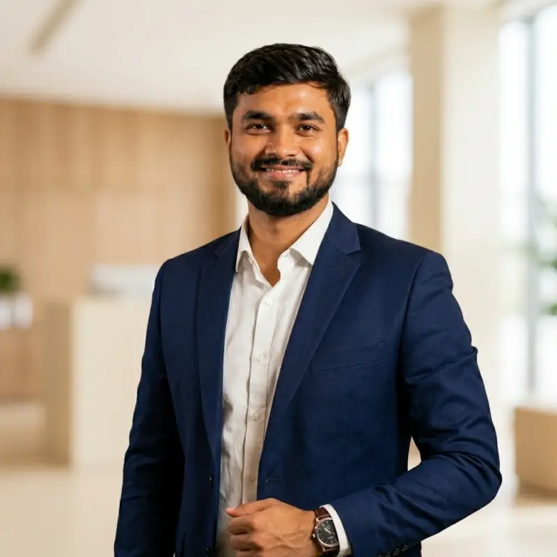 Indian MBA professional studying online